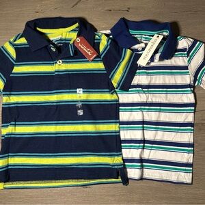 NWT Set of 2 Boys Striped Polo Shirts